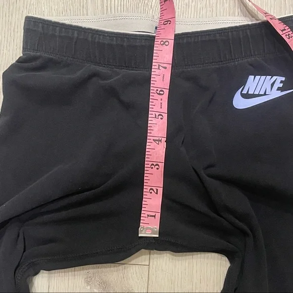NIKE Just Do It Cropped Athletic Activewear Black Leggings Size S - Picture 3 of 9